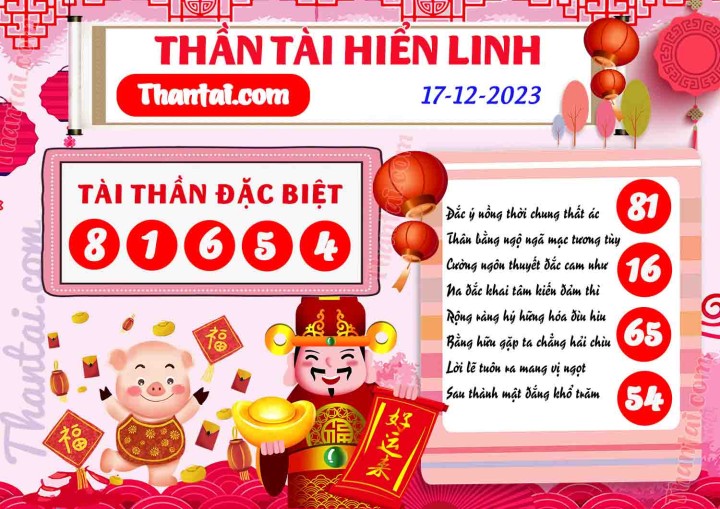 THẦN TÀI HIỂN LINH 02/12/2023