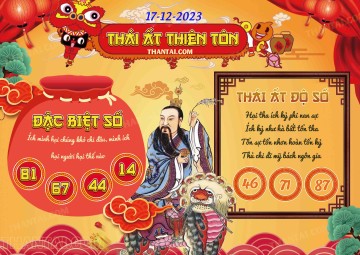 Thái Ất Thiên Tôn 17/12/2023