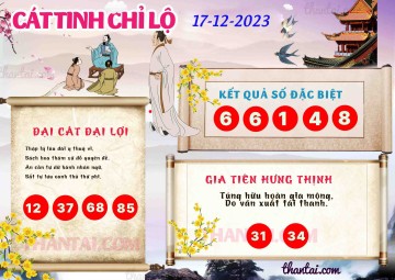 CÁT TINH CHỈ LỘ 17/12/2023