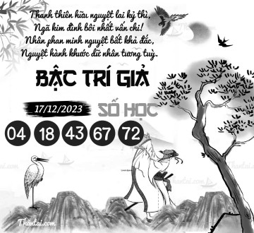 BẬC TRÍ GIẢ SỐ HỌC 17/12/2023