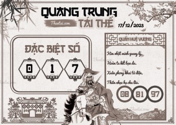 QUANG TRUNG TÁI THẾ 17/12/2023