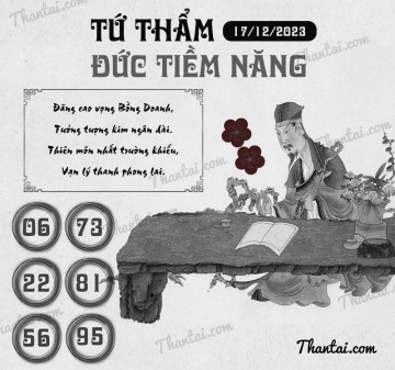 TỨ THẨM ĐỨC TIỀM NĂNG 17/12/2023