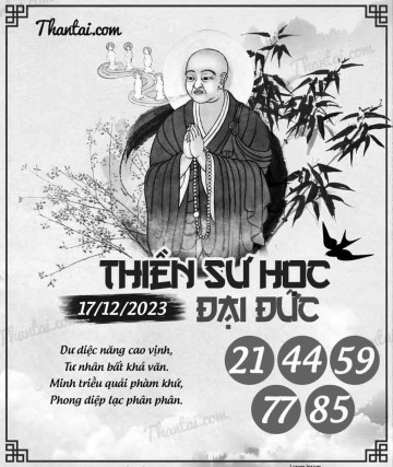 THIỀN SƯ HỌC ĐẠI ĐỨC 17/12/2023