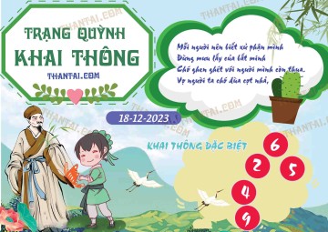 Trạng Quỳnh Khai Thông 18/12/2023