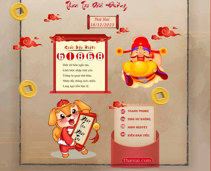 THẦN TÀI DẪN ĐƯỜNG 03/12/2023