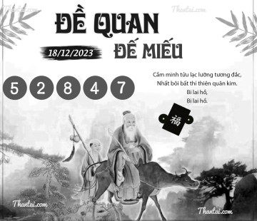 ĐỀ QUAN ĐẾ MIẾU 18/12/2023