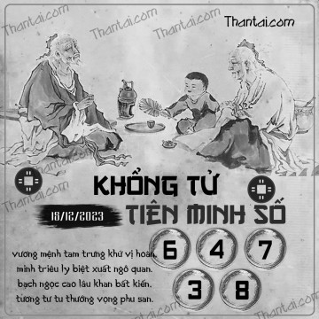 KHỔNG TỬ TIÊN MINH SỐ 18/12/2023