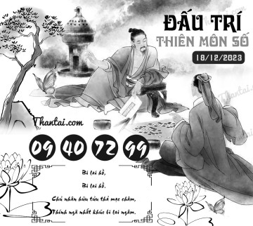 ĐẤU TRÍ THIÊN MÔN SỐ 18/12/2023