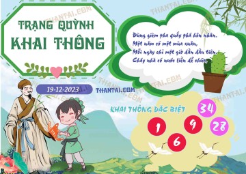 Trạng Quỳnh Khai Thông 19/12/2023