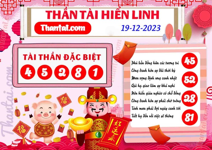 THẦN TÀI HIỂN LINH 04/12/2023