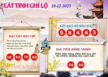 CÁT TINH CHỈ LỘ 19/12/2023