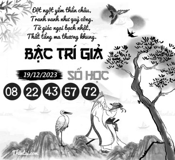 BẬC TRÍ GIẢ SỐ HỌC 19/12/2023