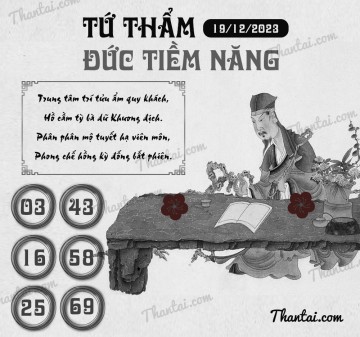 TỨ THẨM ĐỨC TIỀM NĂNG 19/12/2023