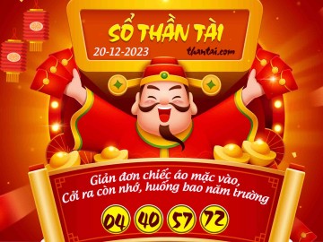 SỔ THẦN TÀI 20/12/2023