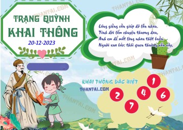 Trạng Quỳnh Khai Thông 20/12/2023