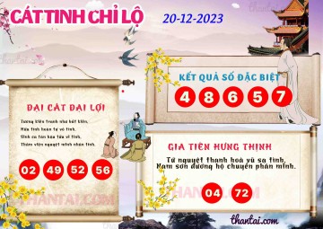 CÁT TINH CHỈ LỘ 20/12/2023