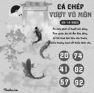 CÁ CHÉP VƯỢT VŨ MÔN 20/12/2023