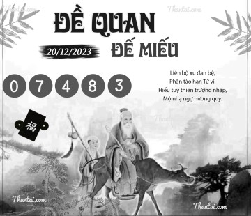 ĐỀ QUAN ĐẾ MIẾU 20/12/2023