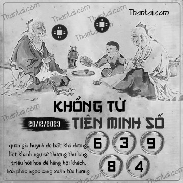 KHỔNG TỬ TIÊN MINH SỐ 20/12/2023