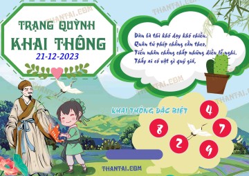 Trạng Quỳnh Khai Thông 21/12/2023