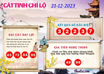 CÁT TINH CHỈ LỘ 21/12/2023