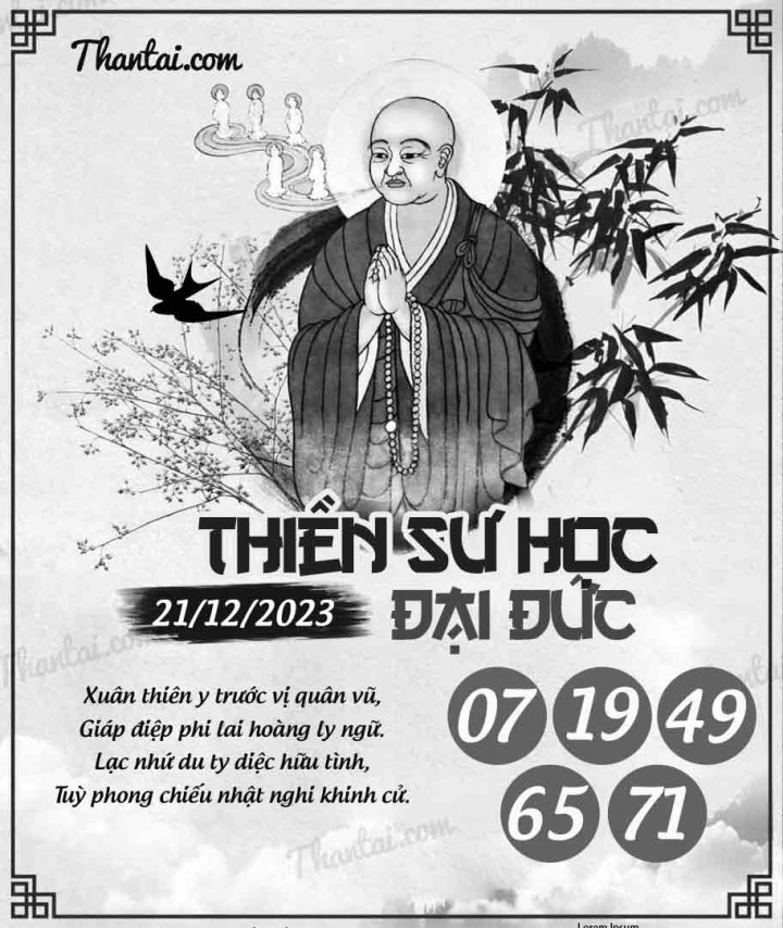 THIỀN SƯ HỌC ĐẠI ĐỨC 06/12/2023