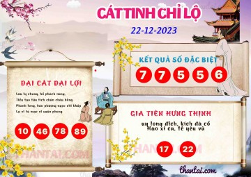 CÁT TINH CHỈ LỘ 22/12/2023