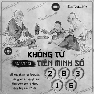 KHỔNG TỬ TIÊN MINH SỐ 22/12/2023