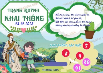 Trạng Quỳnh Khai Thông 23/12/2023