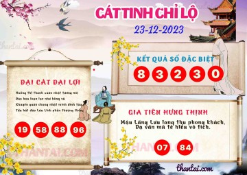 CÁT TINH CHỈ LỘ 23/12/2023