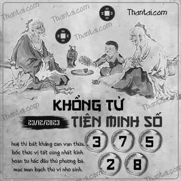 KHỔNG TỬ TIÊN MINH SỐ 23/12/2023