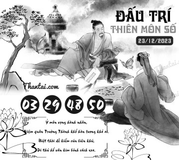 ĐẤU TRÍ THIÊN MÔN SỐ 23/12/2023
