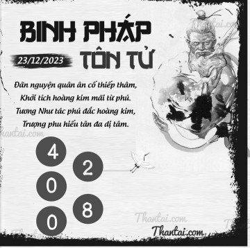 BINH PHÁP TÔN TỬ 23/12/2023