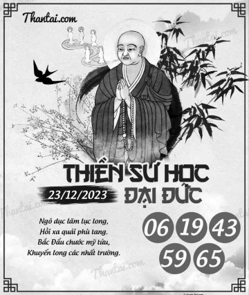 THIỀN SƯ HỌC ĐẠI ĐỨC 23/12/2023