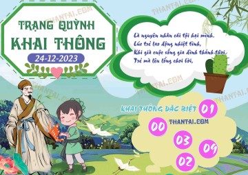 Trạng Quỳnh Khai Thông 24/12/2023