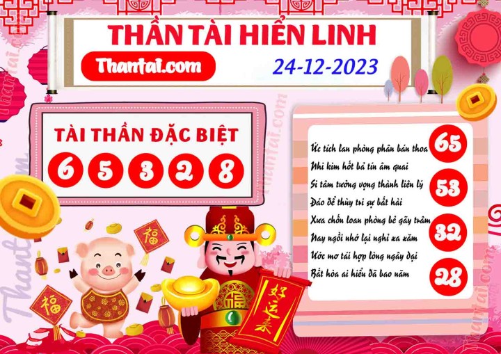 THẦN TÀI HIỂN LINH 09/12/2023