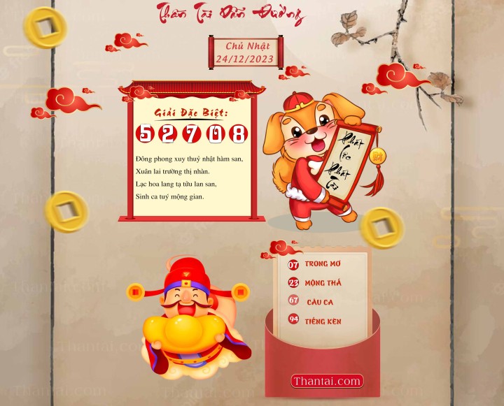 THẦN TÀI DẪN ĐƯỜNG 09/12/2023