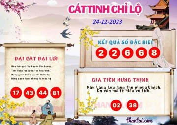 CÁT TINH CHỈ LỘ 24/12/2023