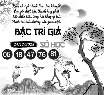 BẬC TRÍ GIẢ SỐ HỌC 24/12/2023