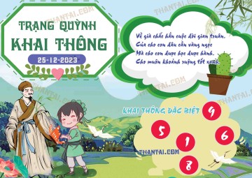 Trạng Quỳnh Khai Thông 25/12/2023