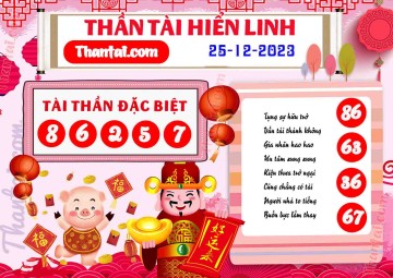 THẦN TÀI HIỂN LINH 25/12/2023