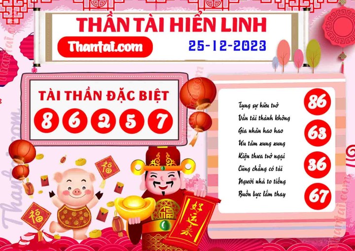 THẦN TÀI HIỂN LINH 10/12/2023