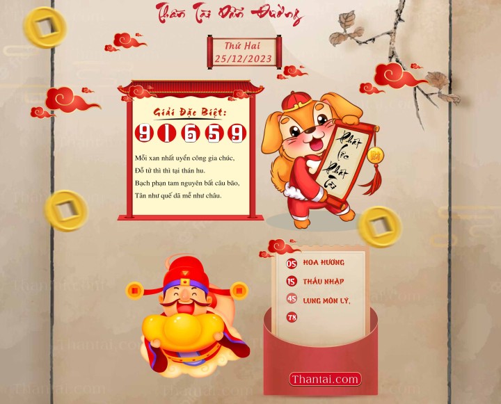THẦN TÀI DẪN ĐƯỜNG 10/12/2023