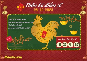 Thần Kê Điểm Số 25/12/2023