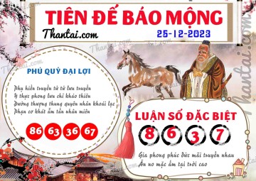 Tiên Đế Báo Mộng 25/12/2023