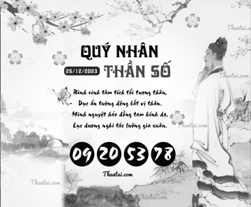 QUÝ NHÂN THẦN SỐ 25/12/2023