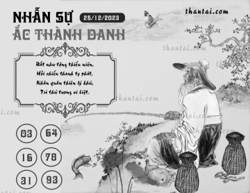 NHẪN SỰ ẮC THÀNH DANH 25/12/2023