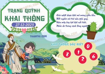 Trạng Quỳnh Khai Thông 27/12/2023