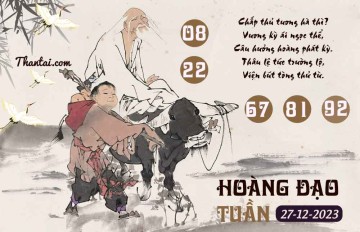 HOÀNG ĐẠO TUẦN 27/12/2023