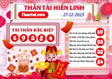 THẦN TÀI HIỂN LINH 27/12/2023